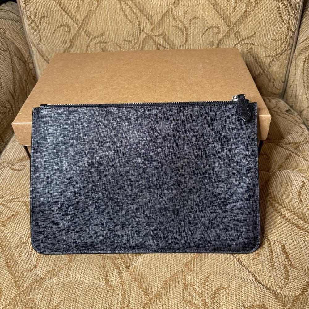 Fendi‎ Black Leather Karlito Flat Clutch - Picture 2 of 3